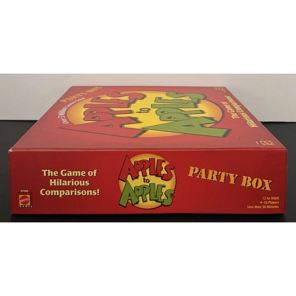 Mattel Apples to Apples Family Party Box The Game of Hilarious Comparisons Cards